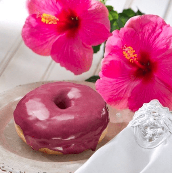 sweet honey hibiscus doughnut
