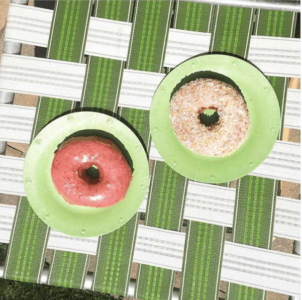coconut and strawberry doughnuts 