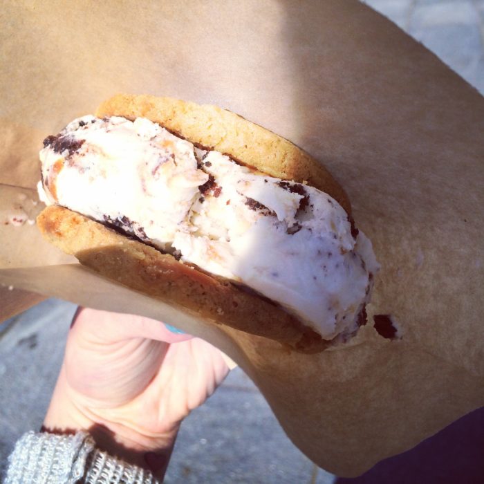 ice cream sandwich from the cookie monster