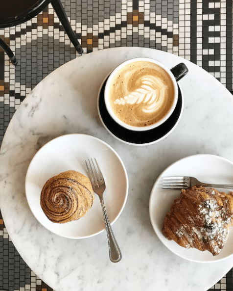 coffee and pastries from tatte 