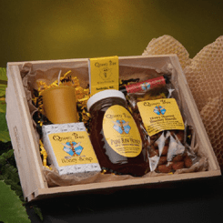 gift box of honey products