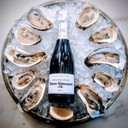 oysters and sparkling wine
