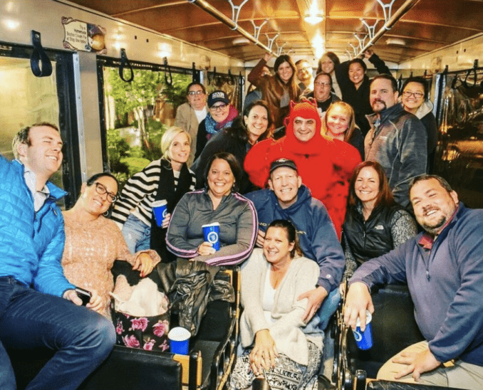 group on trolly