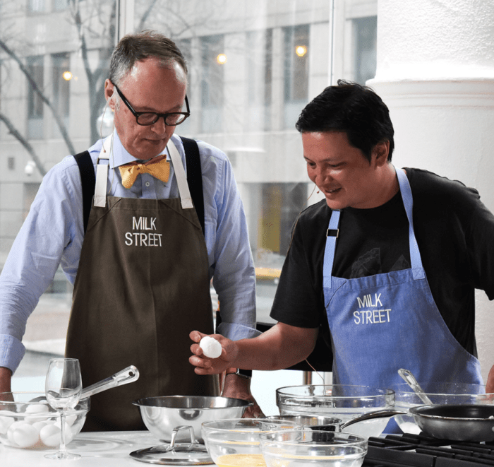 cooking demonstration with christopher kimball