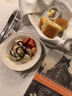 ice cream and bread at omni park hotel boston ma