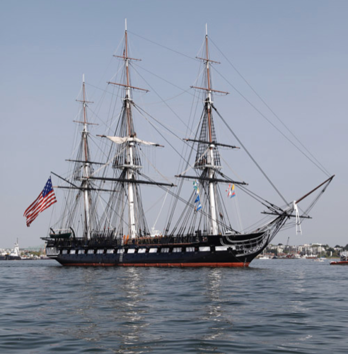 uss constitution on the water