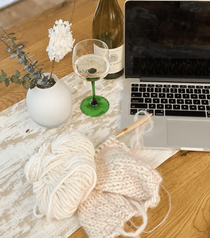 virtual knitting set up