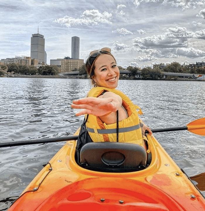 girl in kayak