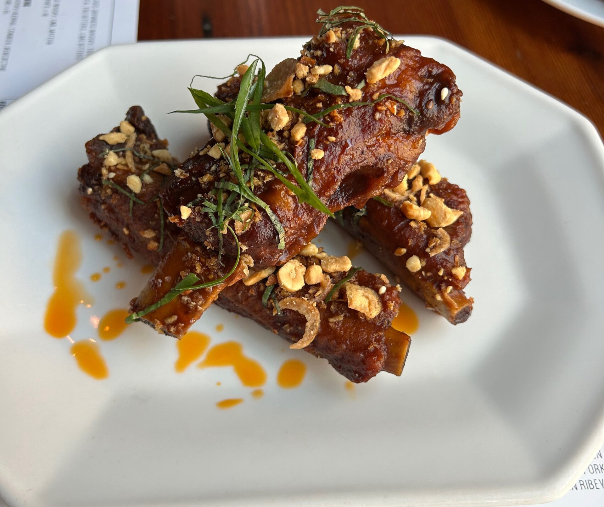 ribs on a plate