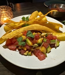 chips and vegetables