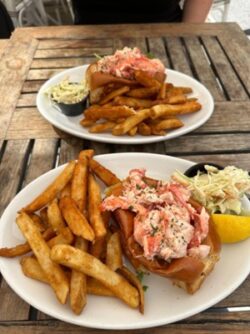 lobster rolls and fries