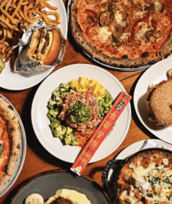 a flat lay of food